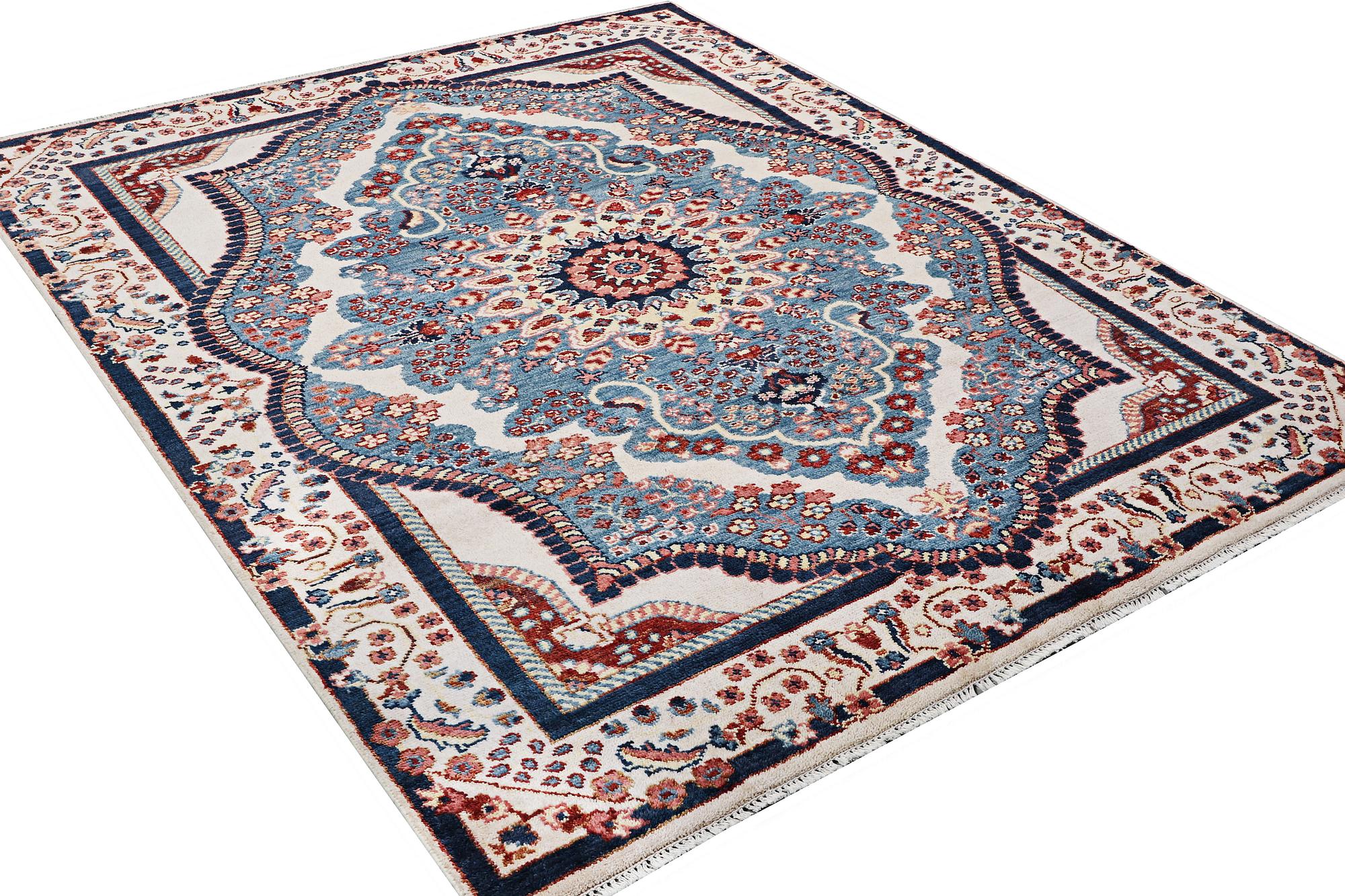 An oriental carpet with Mamluk design, c. 300 x 242 cm.