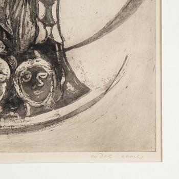 Endre Nemes, etching, 1946, signed 1/50.
