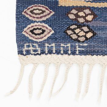 Barbro Nilsson, a carpet, "Snäckorna", tapestry weave, ca 215 x 138 cm, signed AB MMF BN.