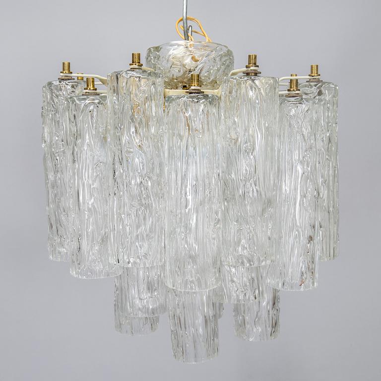 Toni Zuccheri, a 1960s Venini ceiling light, Italy.