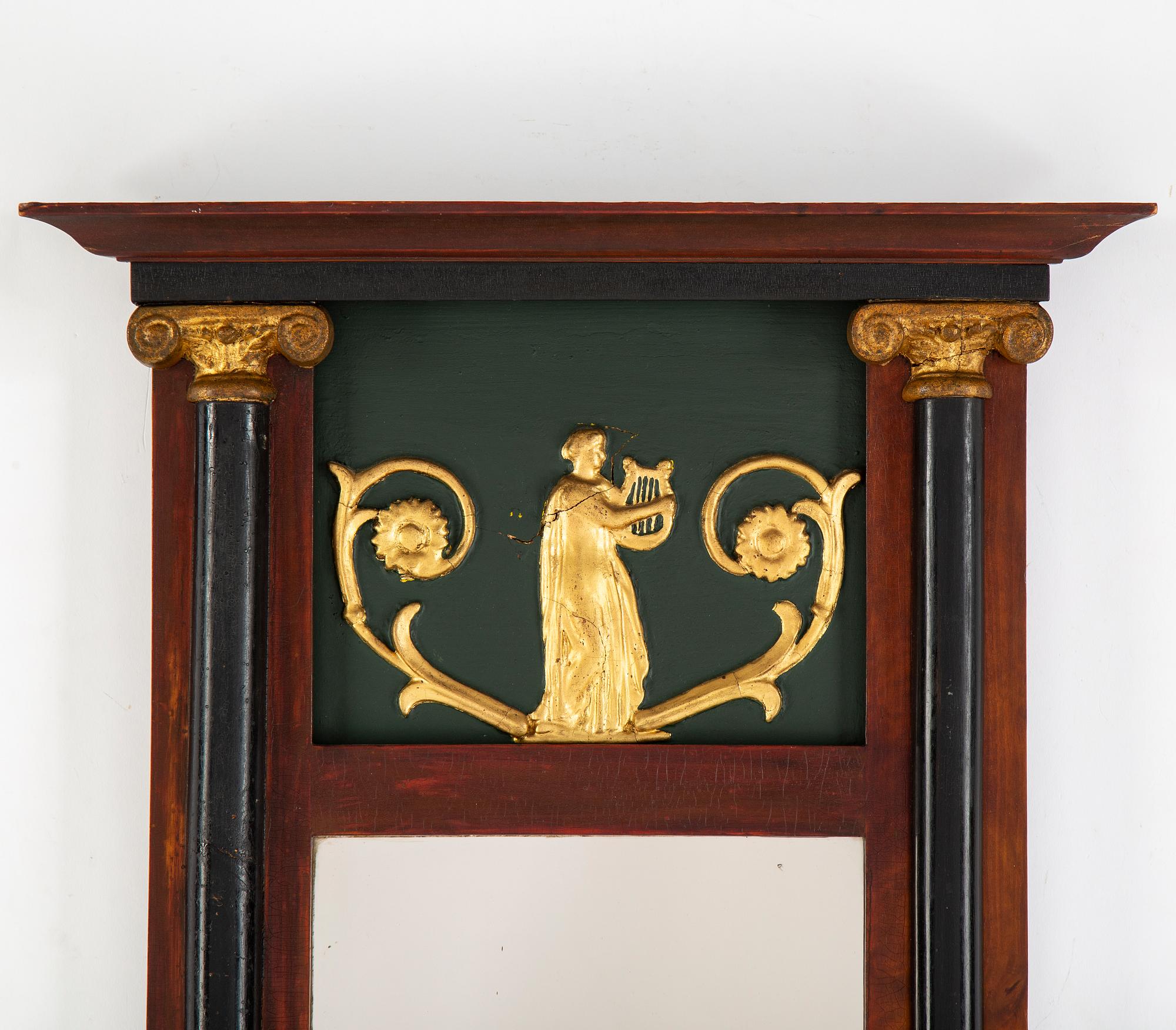 A Swedish Carl Johan mirror, 19th Century.