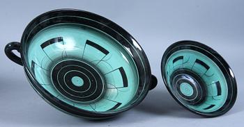 SKÅLAR, 4 st, flintgods, ur "Serie V"-serien, Ilse Claeson för Rörstrand.