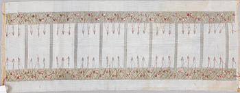 DUK, silke och silvertråd. Östeuropa troligen Bulgarien Rumänien 1800/1900-tal.