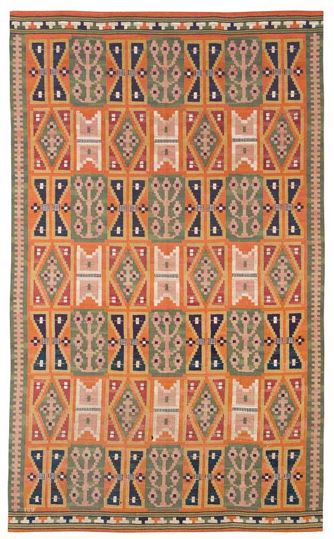 DRAPERI. "Timglaset". Rölakan. 254 x 148 cm. Signerat MMF (Märta Måås-Fjetterström).