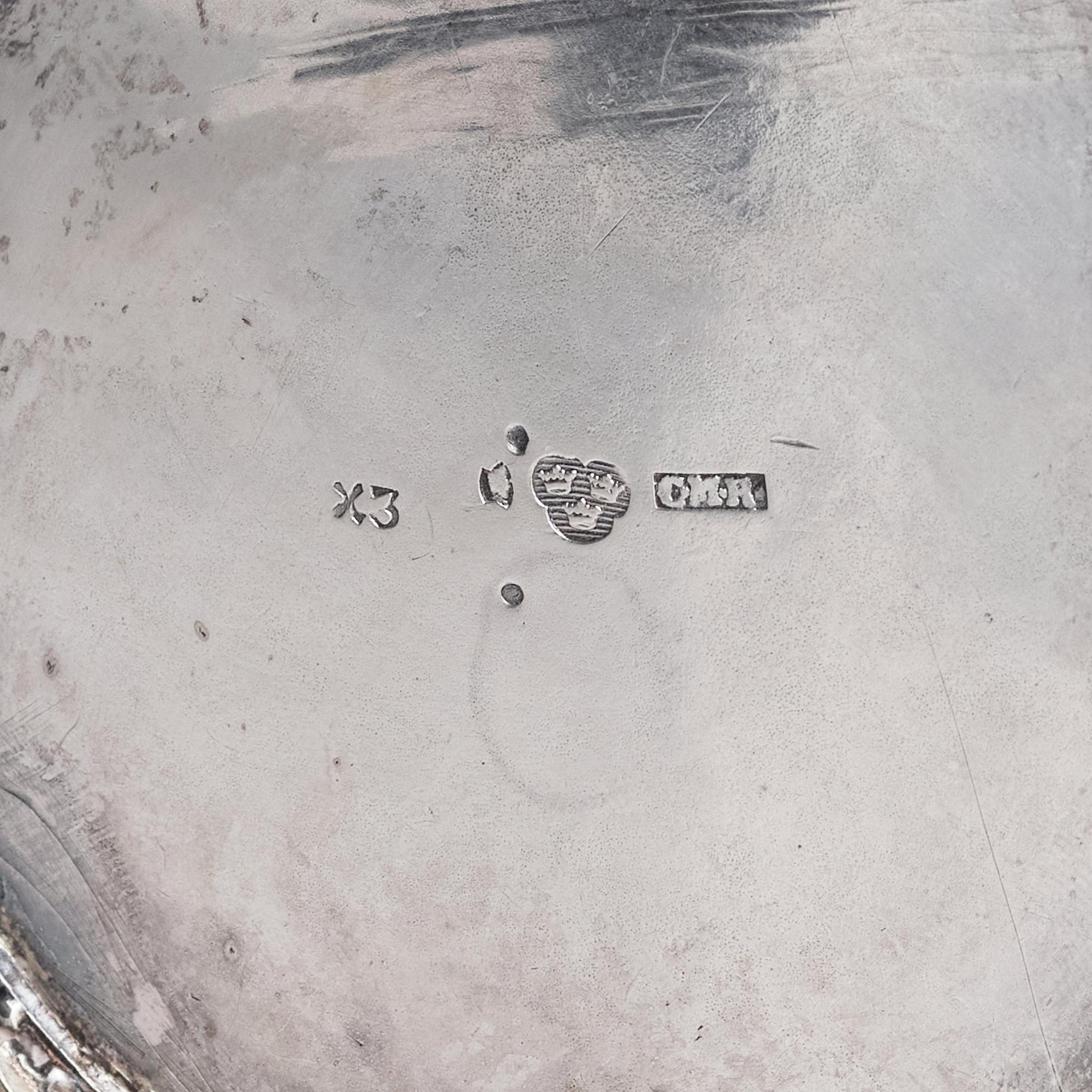 A Swedish silver coffee-pot, mark of Carl Magnus Ryberg, Stockholm 1828.