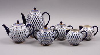 KAFFE- och TESERVIS, porslin, Sovjetunionen.