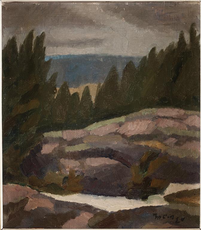 MARCUS COLLIN, oil on canvas, signed and dated -20.