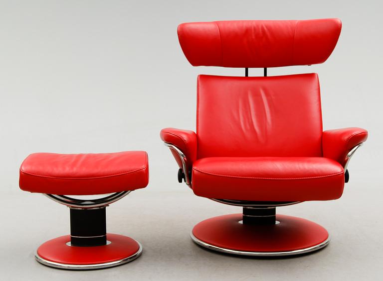 FÅTÖLJ OCH FOTPALL, Stressless Jazz, Ekornes, 1900-/2000-tal.