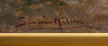 Severin Nilson, Outside the cottage.