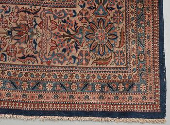 A CARPET, semi-antique Tabriz probably, 420 x 304 cm.