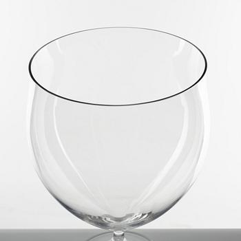 Ingeborg Lundin, bowl on foot, glass, Expo, Orrefors; Sweden.