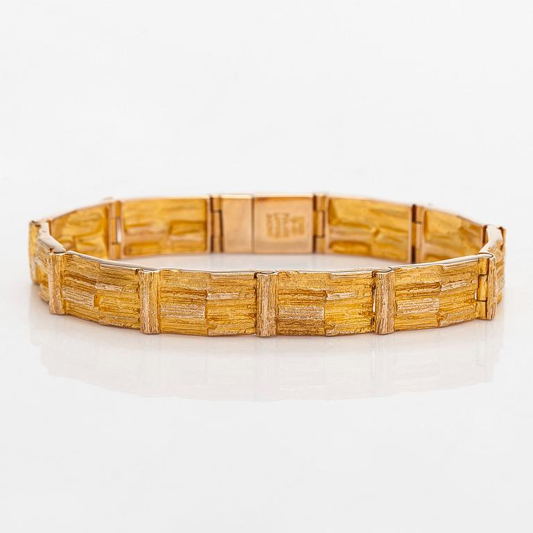Björn Weckström, rannekoru "Kultaköngäs", 14K kultaa. Lapponia 1973.