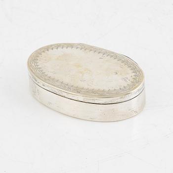 Carl Fredrik Seeman, a silver and parcel-gilt snuff box, Arboga 1797.
