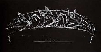 Tiara, Boucheron, 1909, platina med diamanter, signerad Boucheron Paris.