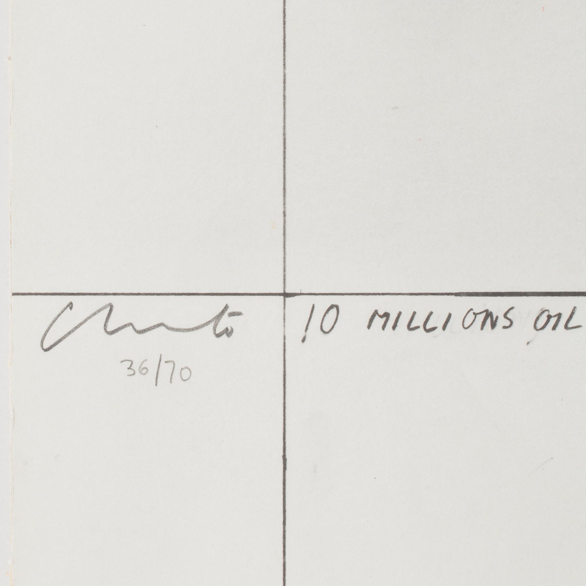 Christo & Jeanne-Claude, "10 millions oil drums wall, project for the Suez canal".