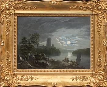 OKÄND KONSTNÄR, olja på duk, ej signerad. 1800-talets slut.