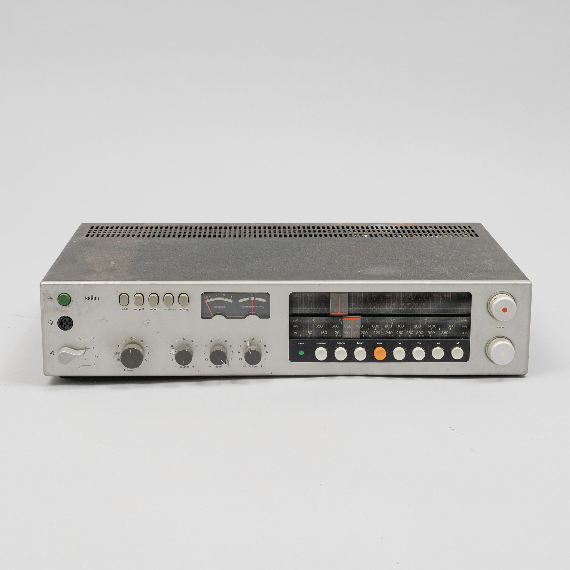 Dieter Rams, stereoutrustning, 5 delar, Braun, Tyskland 1970-tal.