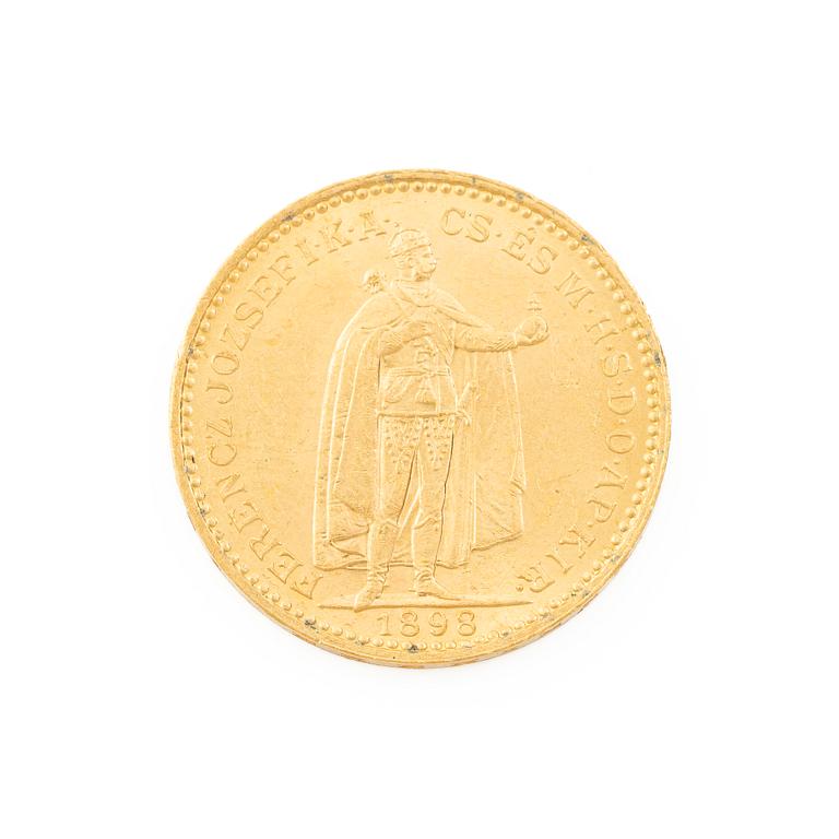 Guldmynt, Ungern, 20 Korona, 1898.
