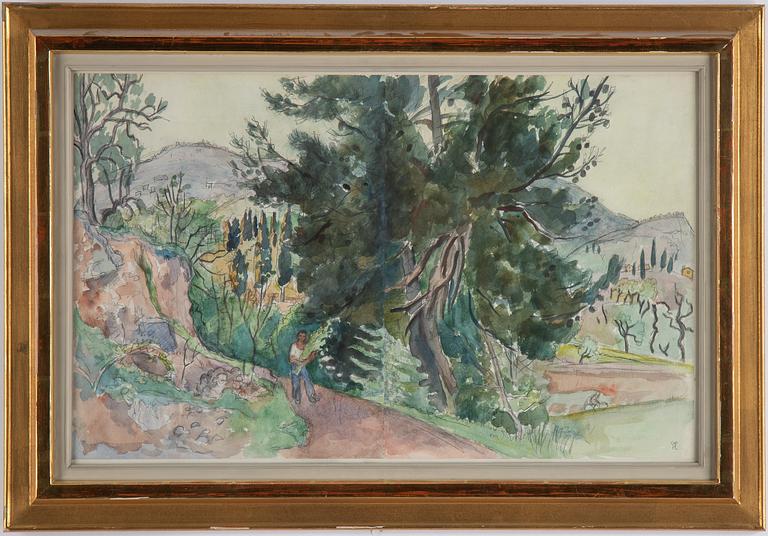 Hilding Linnqvist, watercolour, signed.