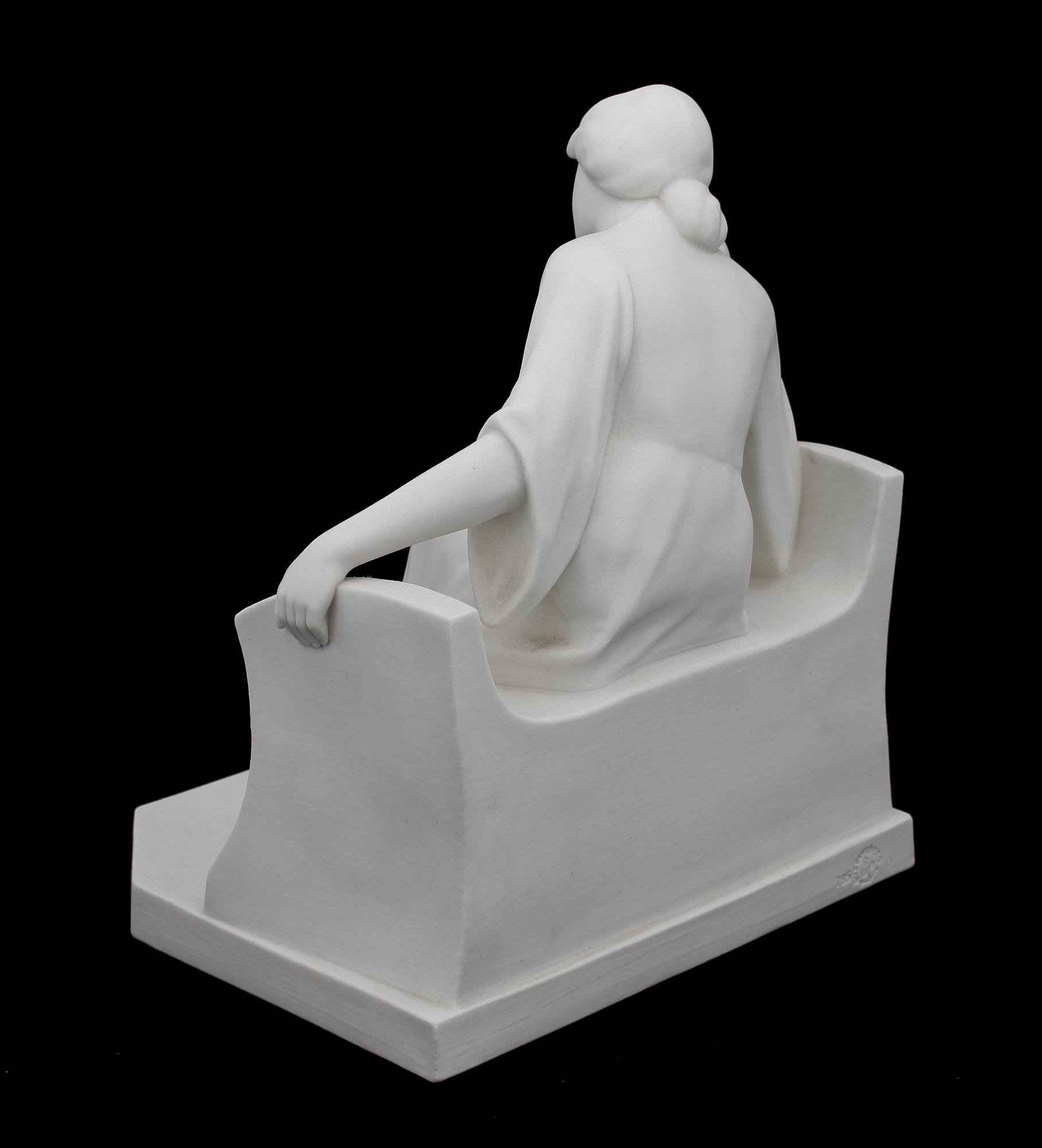 SKULPTUR, parian, Gustafsberg 1919.