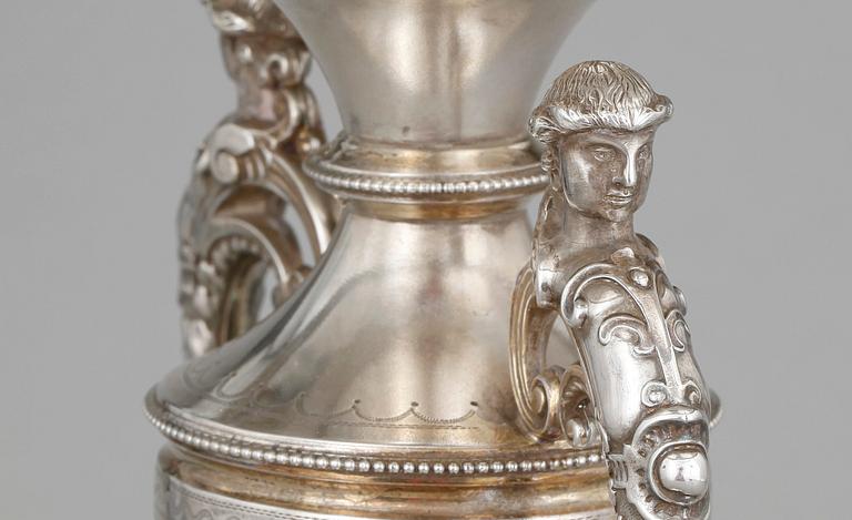 SKÅL på FOT, silver, Gustav Möllenborg, (verksam 1823-1850 (1930)), 1881, Stockholm.