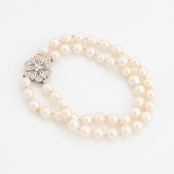 Cultured pearl bracelet.