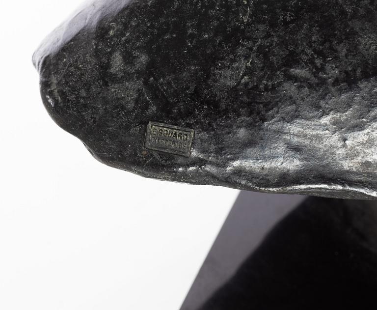 Gudmar Olovson, sculpture. Signed. Numbered. Foundry mark. Bronze, total height 50 cm, length 28 cm.