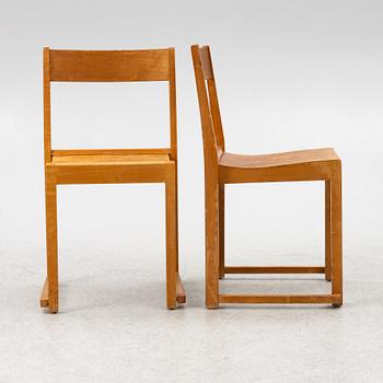 A set of six chairs, so-called "Orchestra chair", mid-20th century.