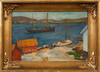 SPIROS XENOS, olja på duk, signerad.