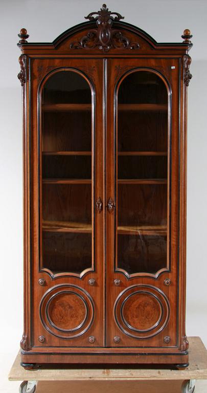 BOKSKÅP, nyrenässans, sent 1800-tal.