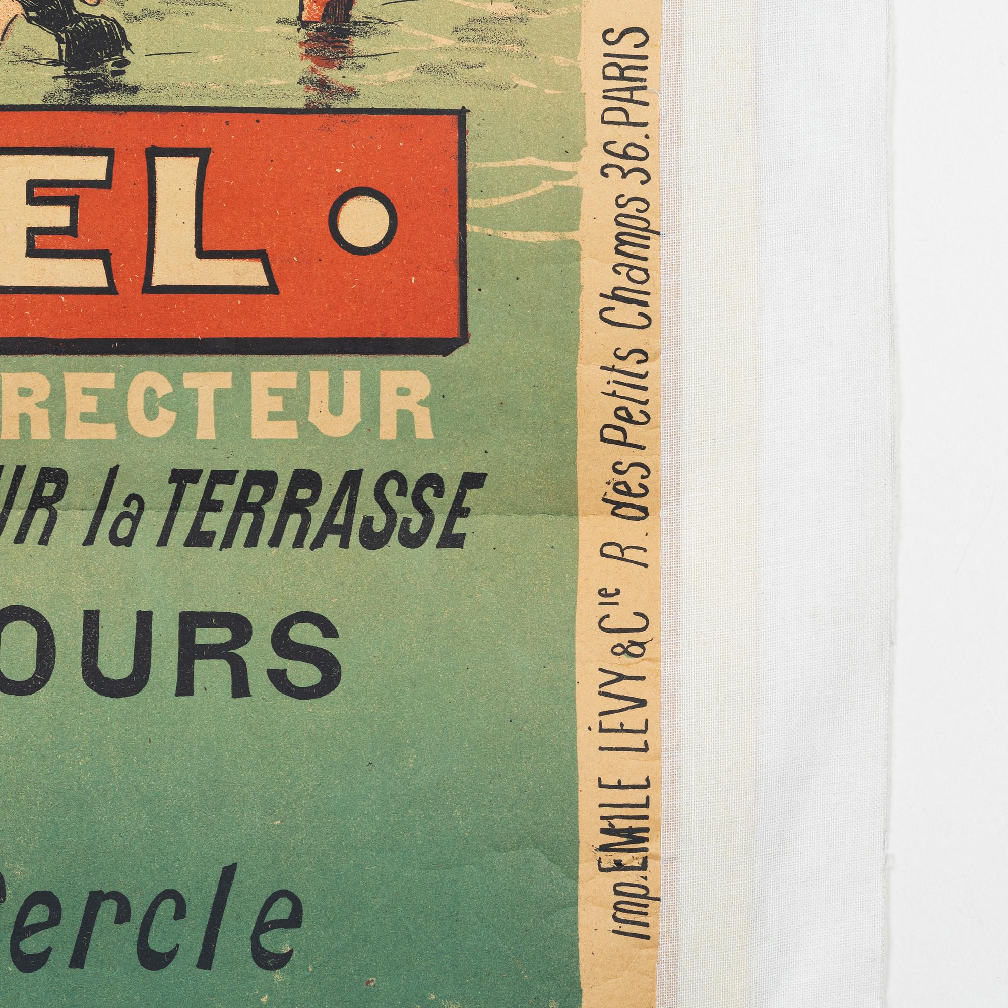 A lithographic poster, 'Bains de Mer Pornichet', Imp. Emile Lévy & Cie, Paris, France, late 19th Century.