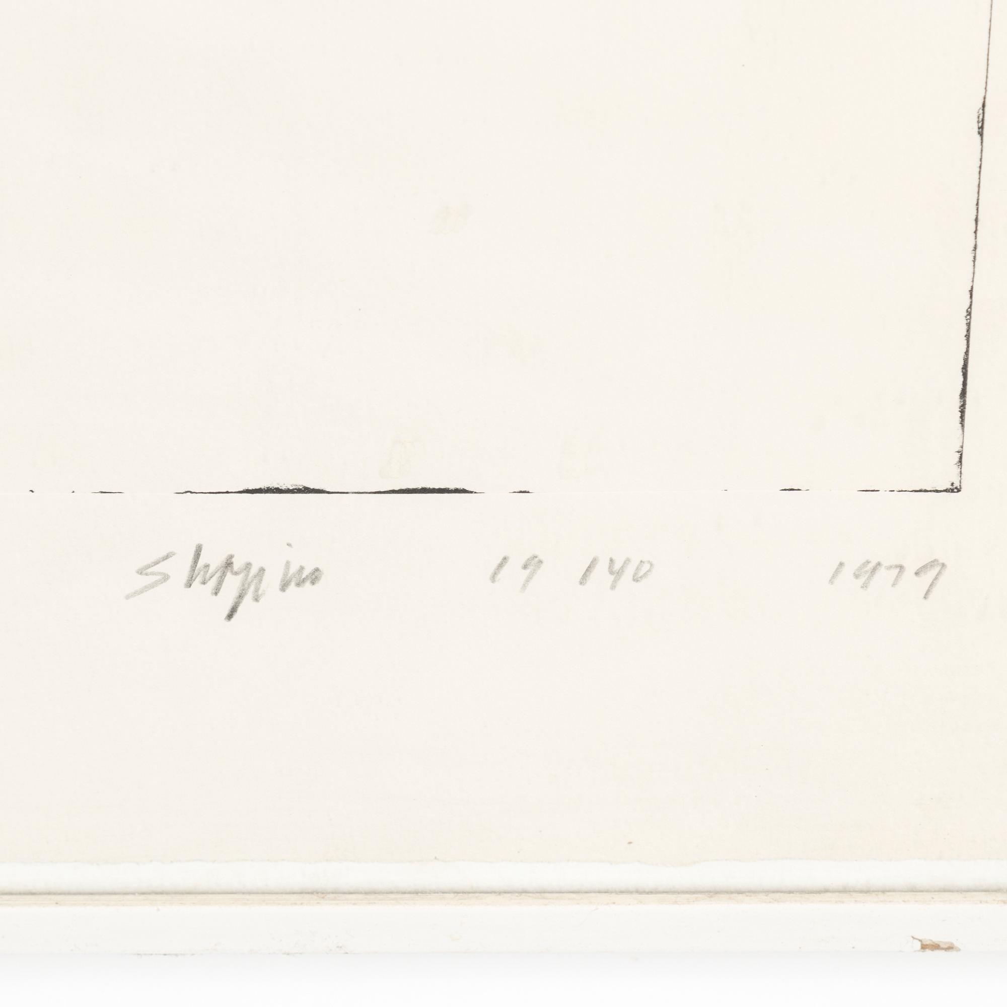 JOEL SHAPIRO, seriegrafi, signerad, numrerad 19/40, daterad 1979.