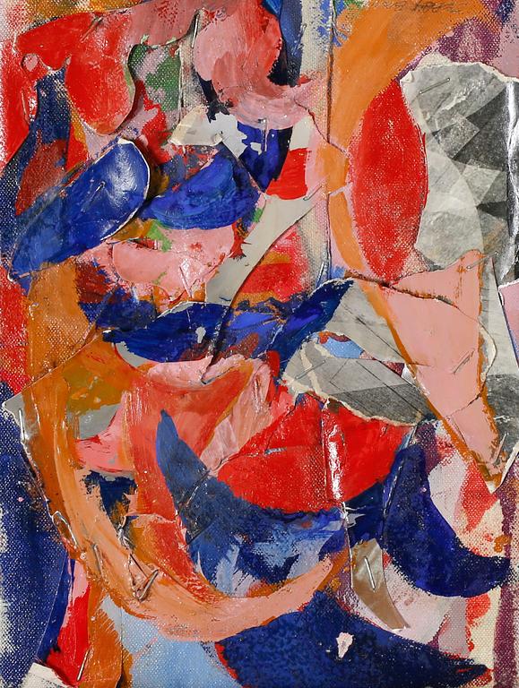 JEBAH BAUM, mixed media on cardboard, signed and dated 1990.