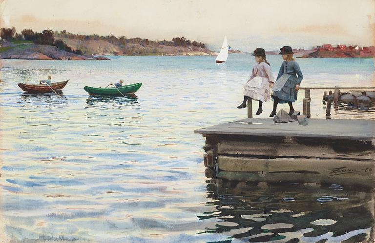 Anders Zorn, "Kapprodd" ("Boat Race").