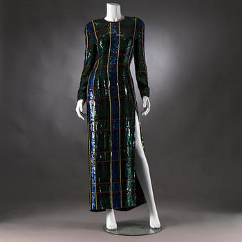 An Escada Couture sequin dress, size 38.