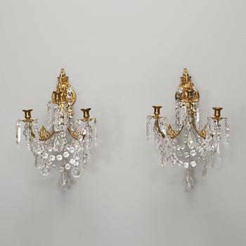 VÄGGLYSTRAR ETT PAR, Oscarianska, 1800-talets slut.