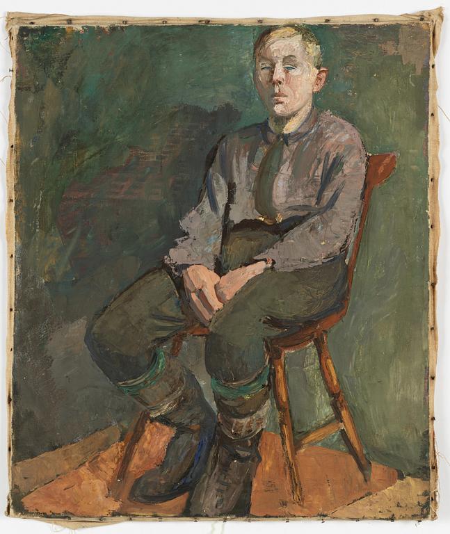 Maj Bring, Seated boy on chair.