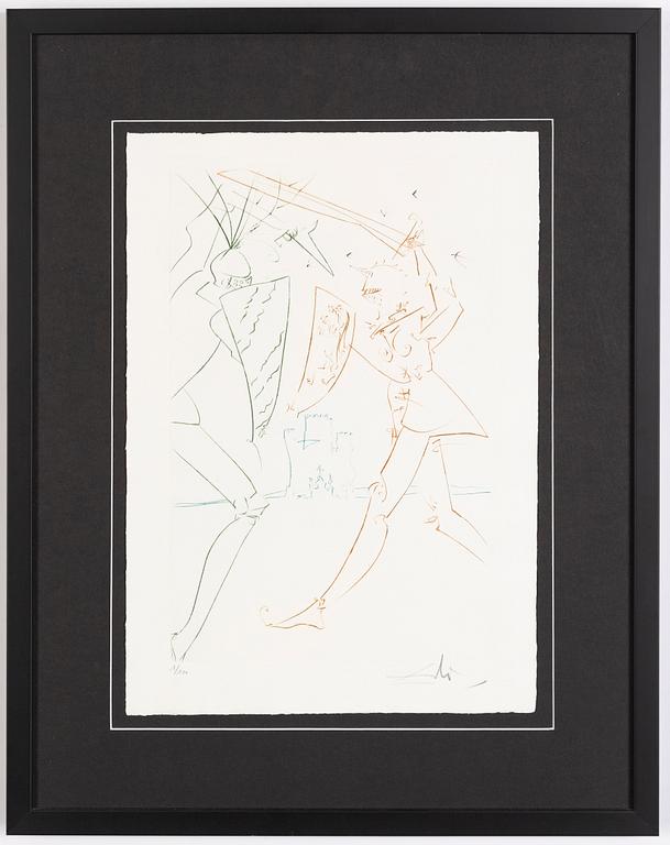 Salvador Dalí, drypoint, 1975, signed 1/100.