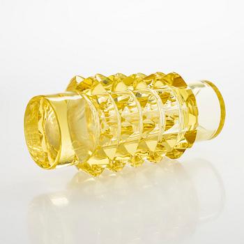 Aimo Okkolin, vas, "Serpentin" signerad Aimo Okkolin Riihimäen Lasi oy.