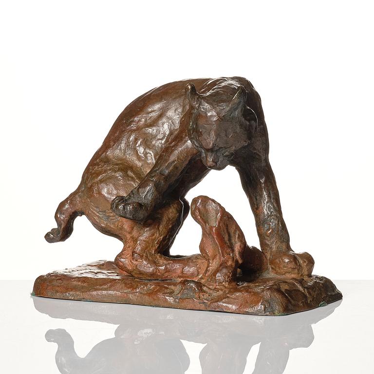 Arvid Knöppel, sculpture, bronze. Signed and with foundry mark, dated -31.