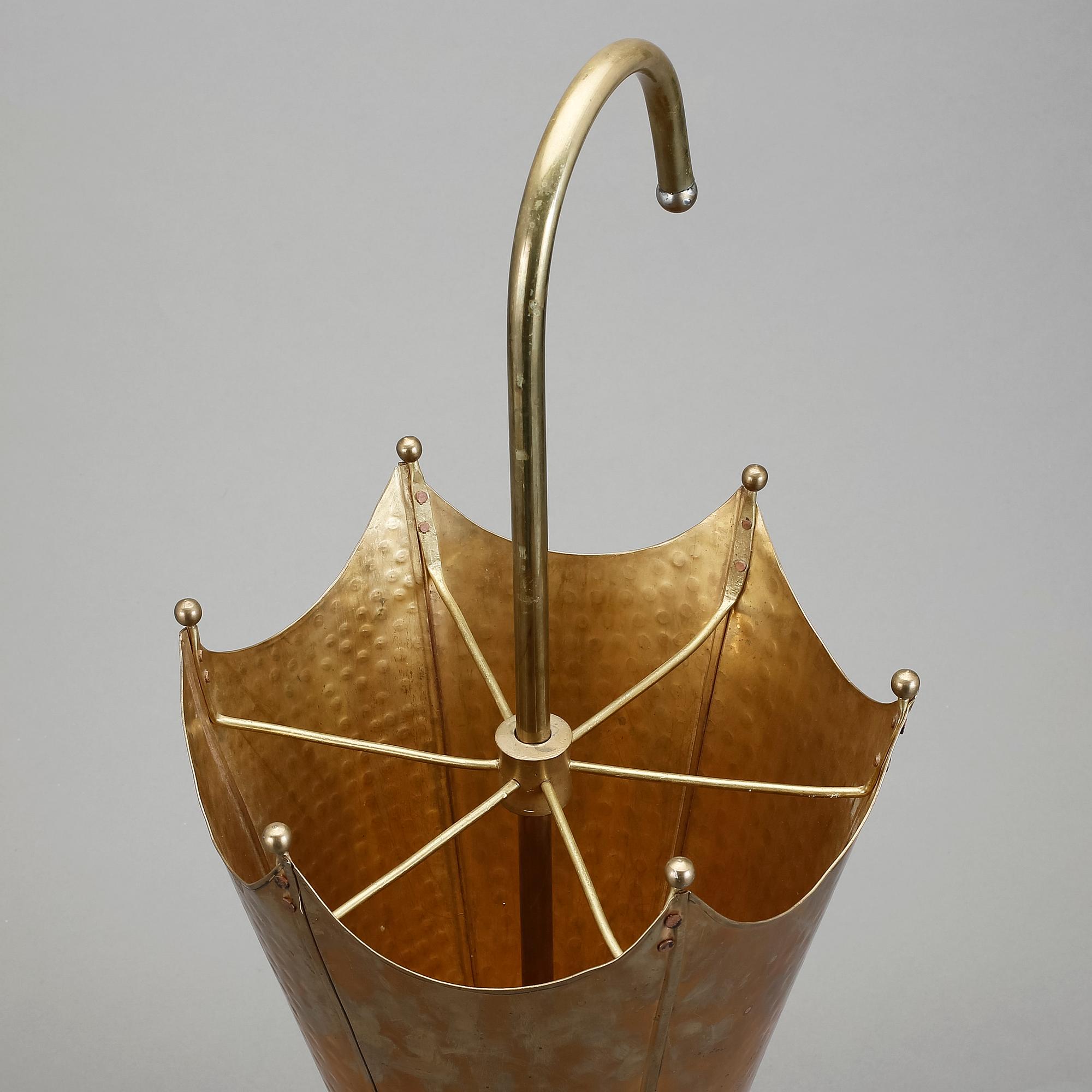 PARAPLYSTÄLL, mässing, 1900-talets andra hälft.