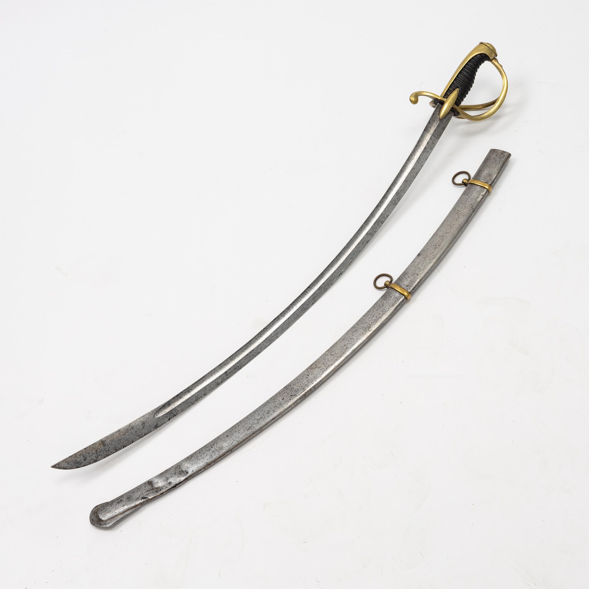 Sabel, svensk, 1800-talets första hälft, med balja.