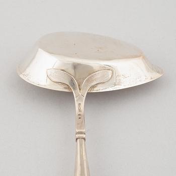 Two silver soup ladles, Sweden 19th Century.