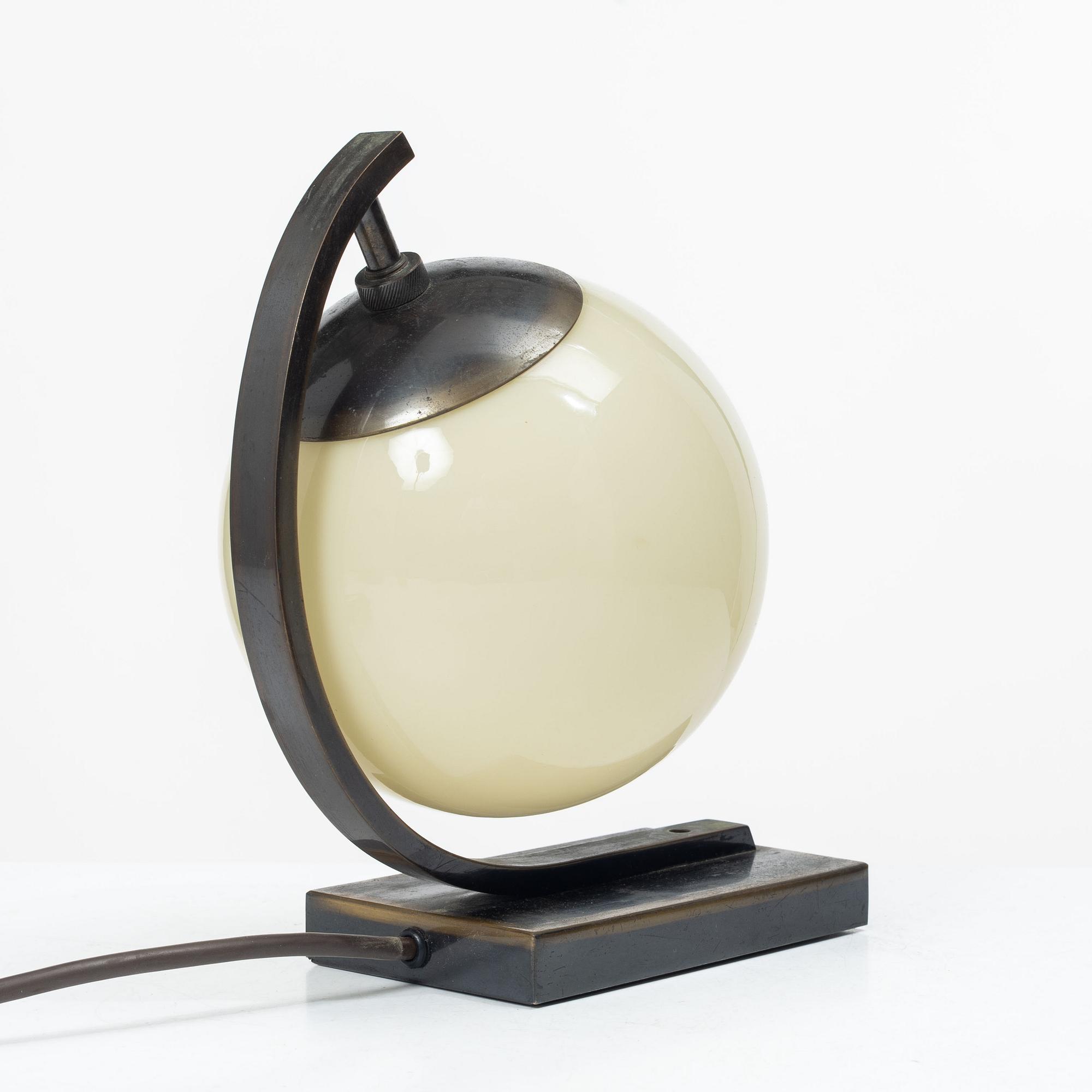 A table lamp, 1930s.