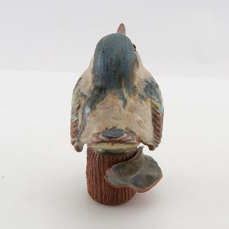 Tyra Lundgren, Sculpture Bird on Stump.