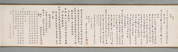 RULLMÅLNING, signerad Chen Rong, daterad Dao Guang ding you, korresponderande med 1837.