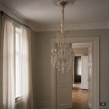 Chandelier, probably Italy, 1960s/70s.
