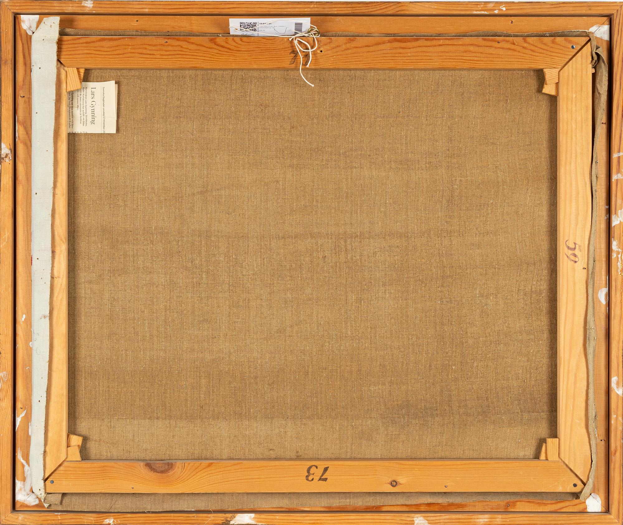 Lars Gynning, duk, Hästar i solnedgång.