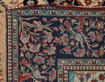 ANTIQUE/SEMI-ANTIQUE KASHAN SO CALLED MOTACHEM. 205,5 x 135 cm.