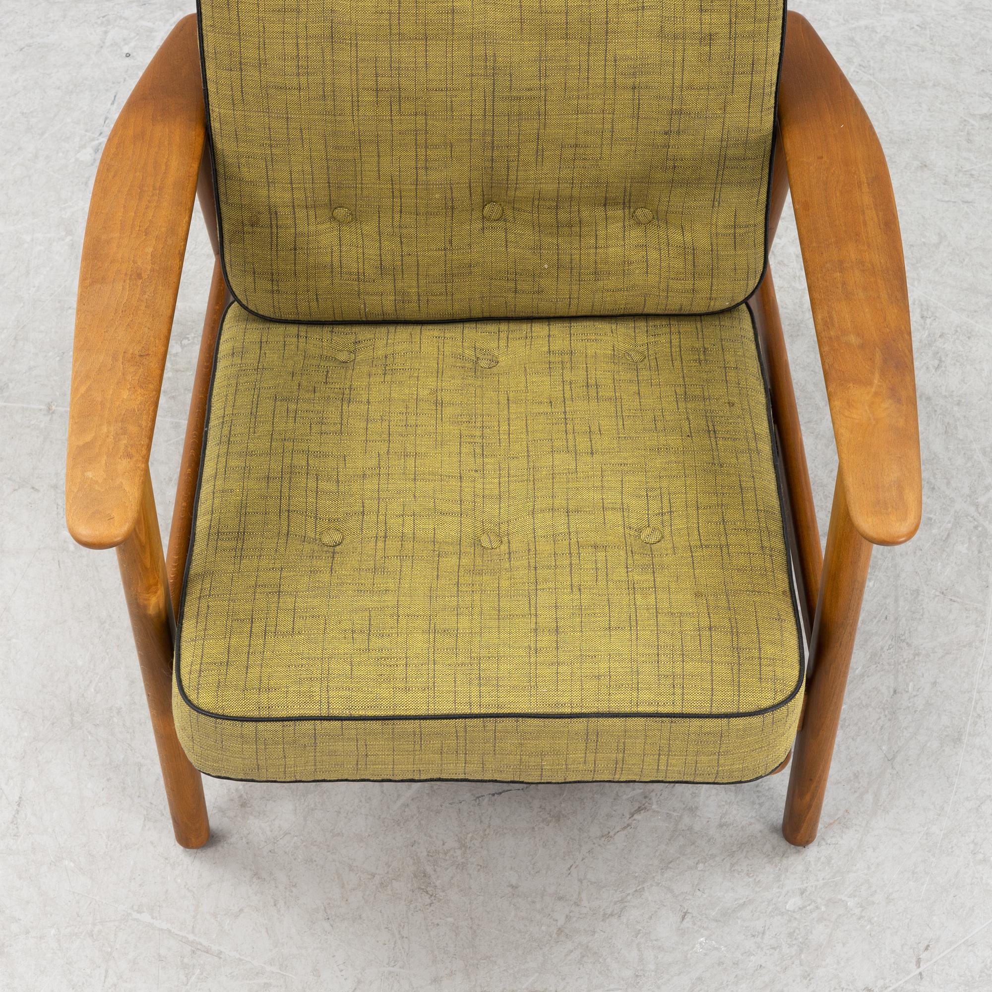 Hans J Wegner, a model 'GE233' teak easy chair, Getama, Gedsted, Denmark.